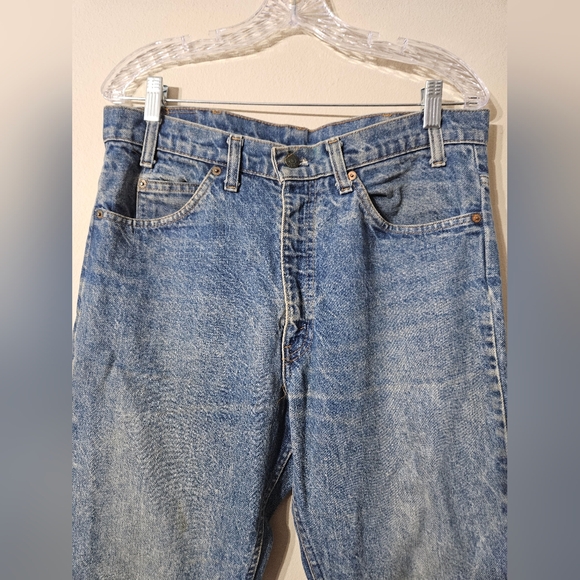 VTG 80s Levi's 517 Orange Tab Jeans Size 34x34 - Picture 4 of 9